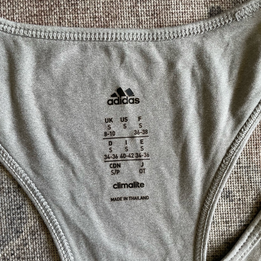 Adidas Climalite Grey Razorback Workout Too - Picture 4 of 5